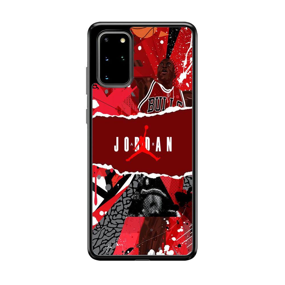 Air Jordan Real Soul Samsung Galaxy S20 Plus Case-Rubber Black (2D Case)-Oxvistore