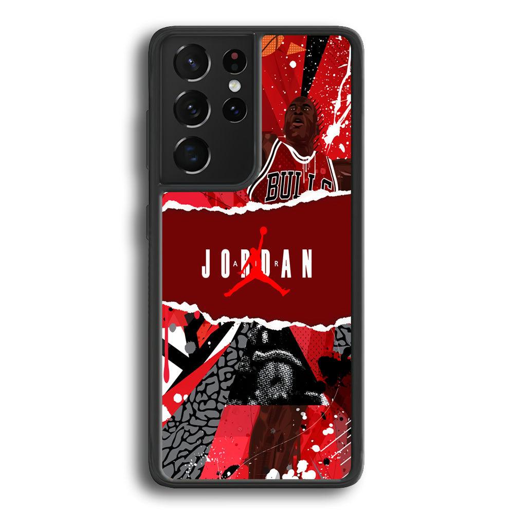 Air Jordan Real Soul Samsung Galaxy S24 Ultra Case-Rubber Black (2D Case)-Oxvistore