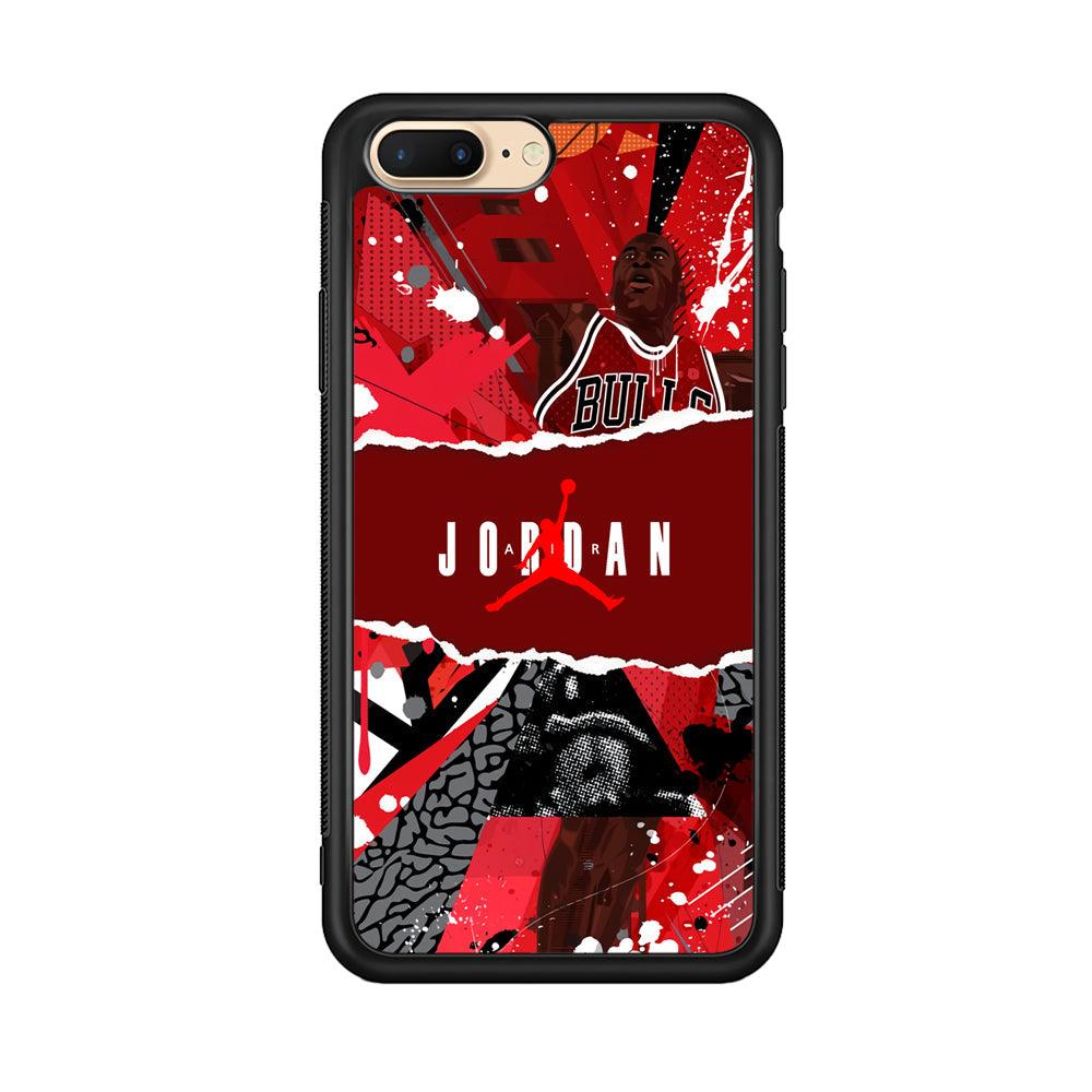 Air Jordan Real Soul iPhone 8 plus Case-Rubber Black (2D Case)-Oxvistore