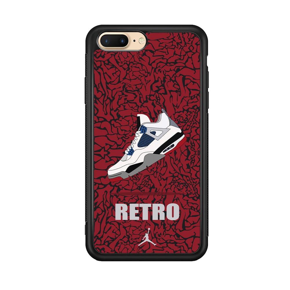 Air Jordan Retro Creation iPhone 8 plus Case-Rubber Black (2D Case)-Oxvistore