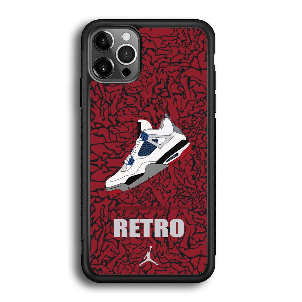 Air Jordan Retro Creation iPhone 12 Pro Max Case-Rubber Black (2D Case)-Oxvistore