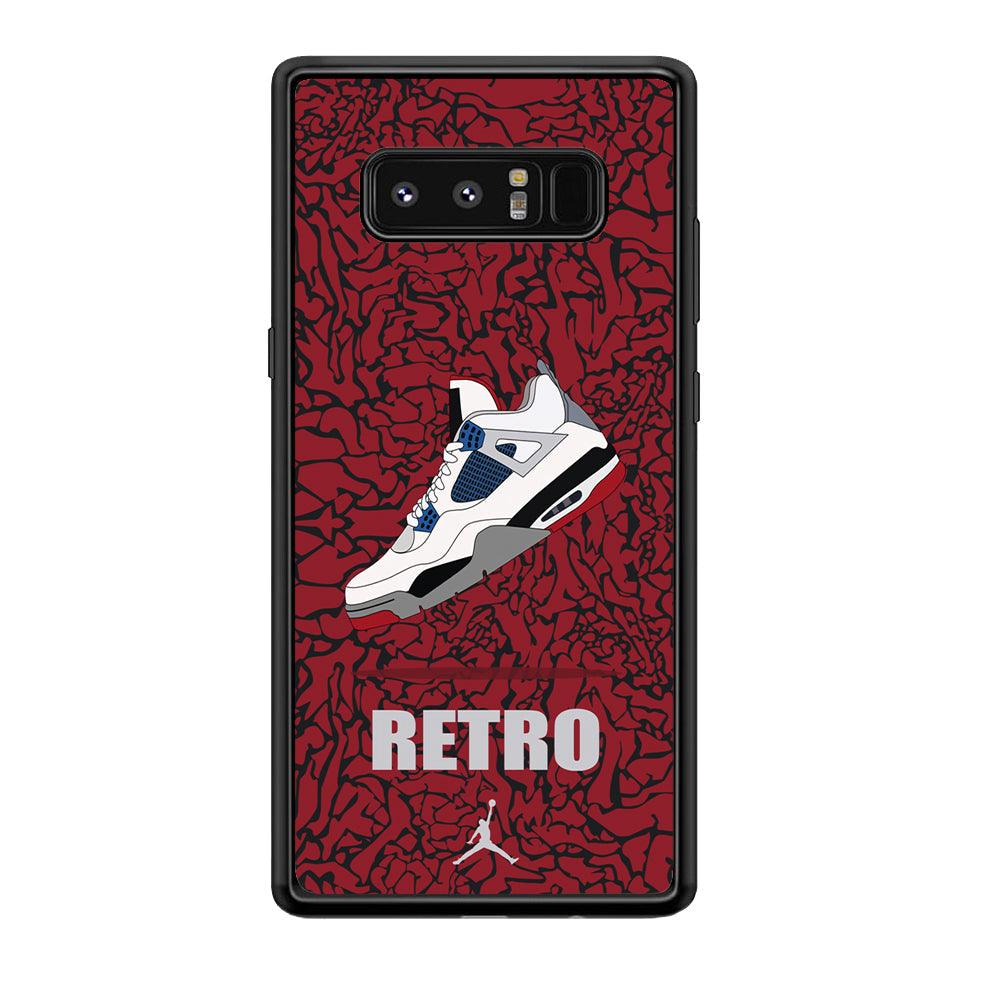 Air Jordan Retro Creation Samsung Galaxy Note 8 Case-Rubber Black (2D Case)-Oxvistore