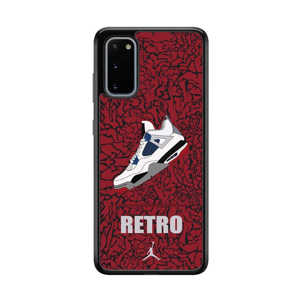 Air Jordan Retro Creation Samsung Galaxy S20 Case-Rubber Black (2D Case)-Oxvistore