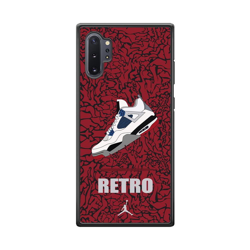 Air Jordan Retro Creation Samsung Galaxy Note 10 Plus Case-Rubber Black (2D Case)-Oxvistore