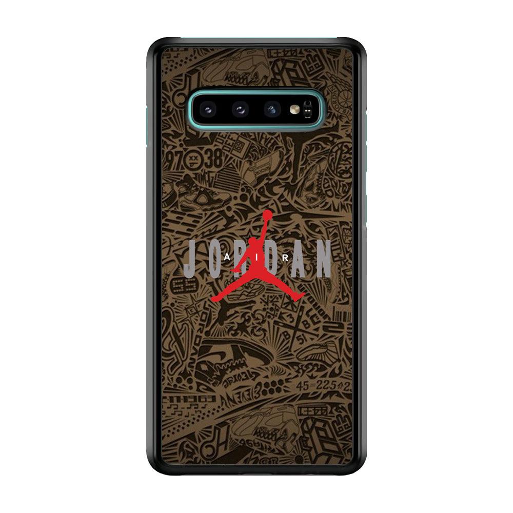 Air Jordan Summary of Accession Samsung Galaxy S10 Case-Rubber Black (2D Case)-Oxvistore