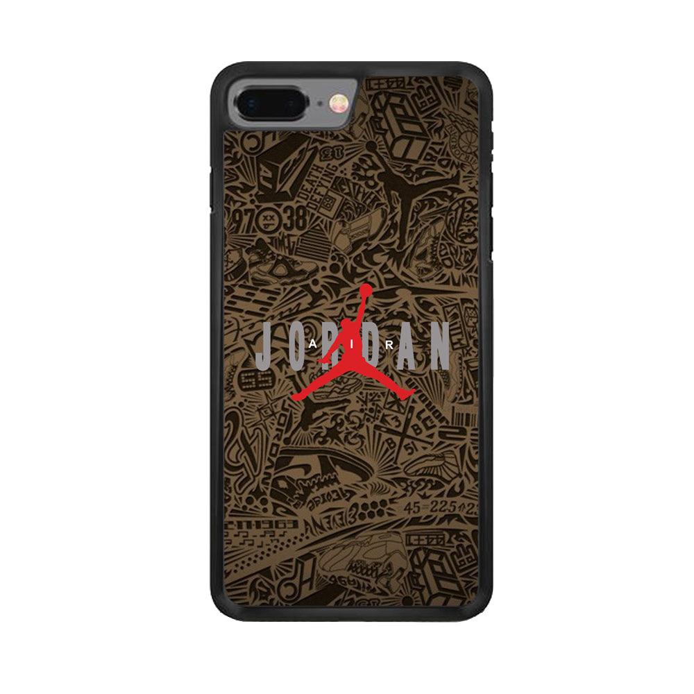 Air Jordan Summary of Accession iPhone 8 Plus Case-Rubber Black (2D Case)-Oxvistore
