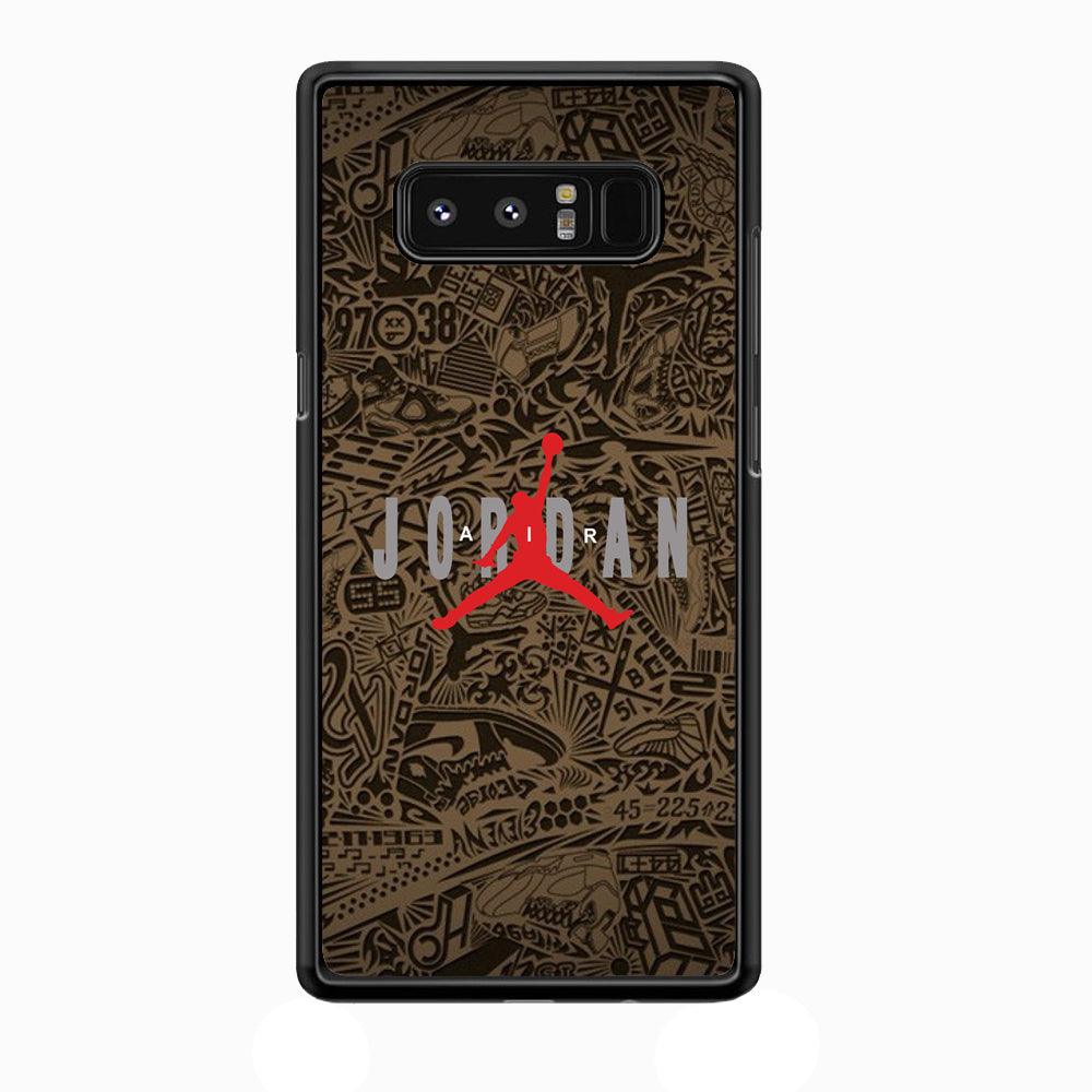 Air Jordan Summary of Accession Samsung Galaxy Note 8 Case-Rubber Black (2D Case)-Oxvistore