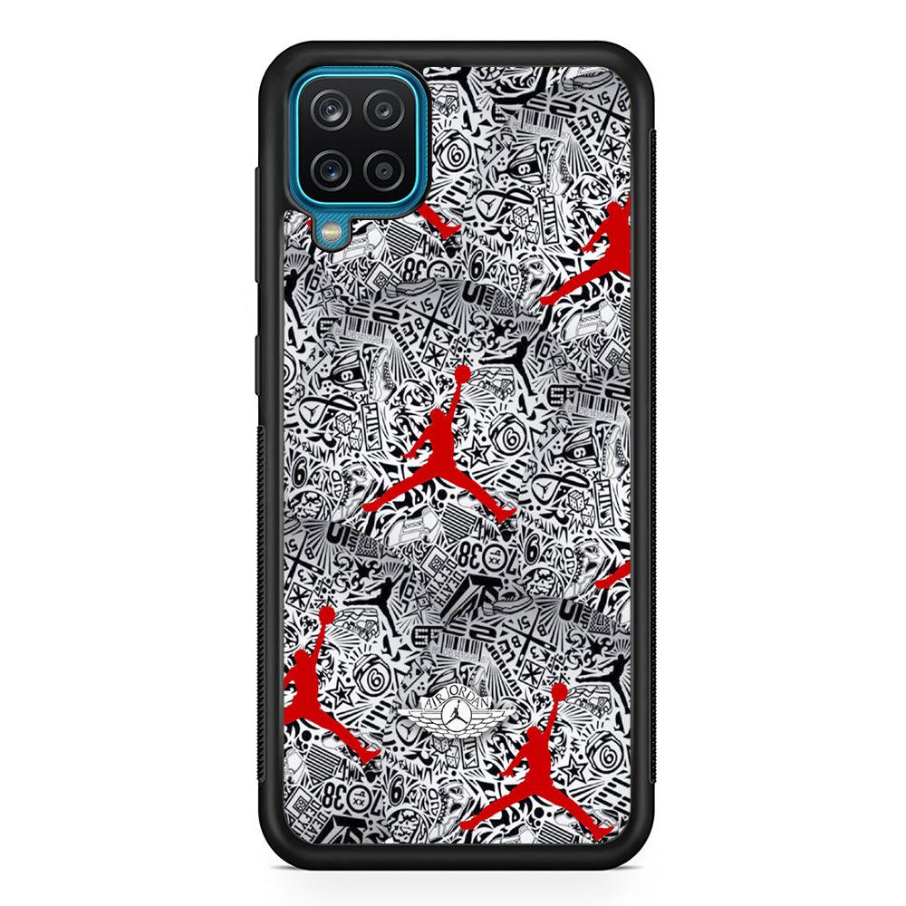Air Jordan The Domination Samsung Galaxy A12 Case-Rubber Black (2D Case)-Oxvistore