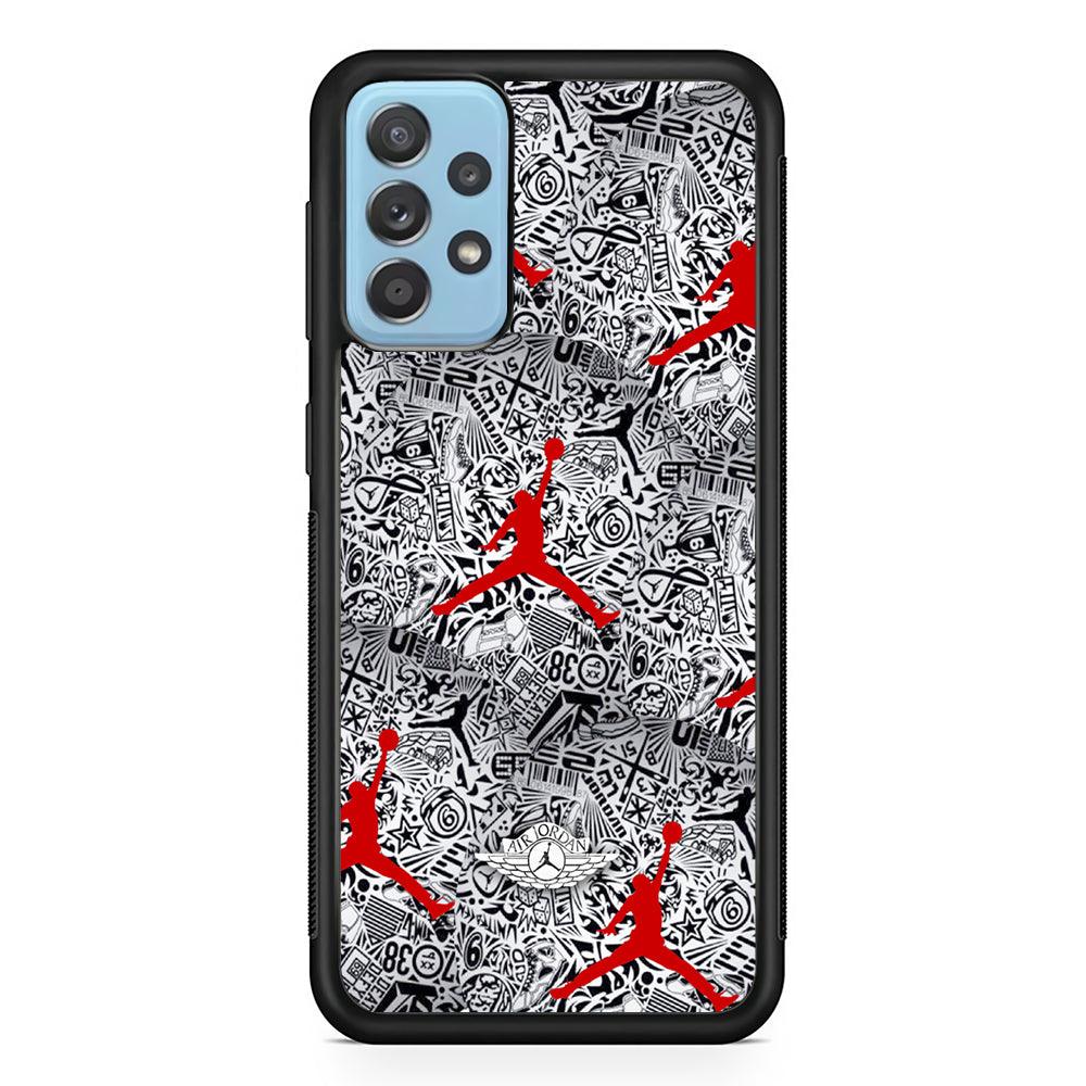 Air Jordan The Domination Samsung Galaxy A52 Case-Rubber Black (2D Case)-Oxvistore