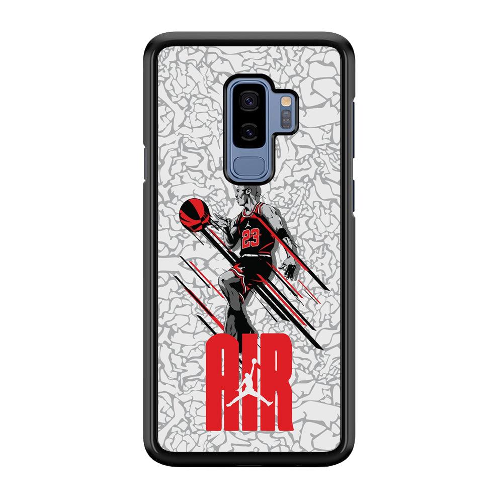 Air Jordan The Jumpingman Samsung Galaxy S9 Plus Case-Rubber Black (2D Case)-Oxvistore