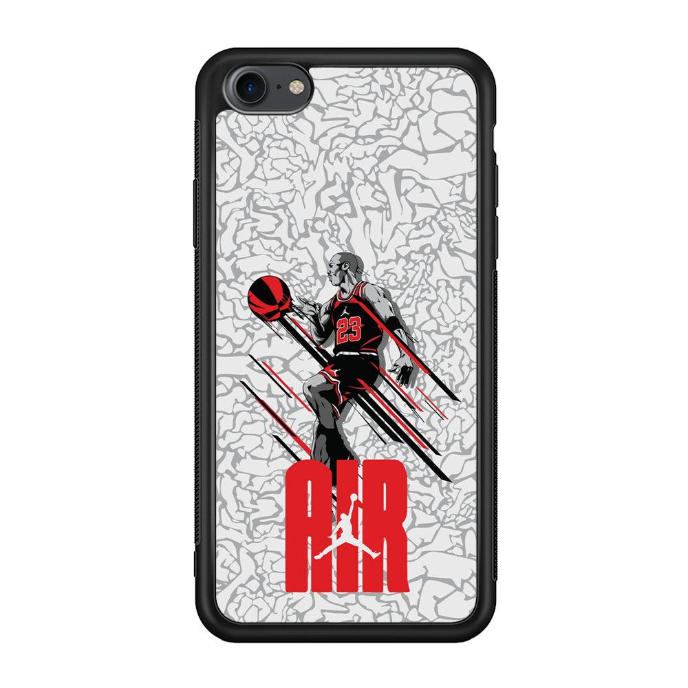 Air Jordan The Jumpingman iPhone 7 Case-Rubber Black (2D Case)-Oxvistore
