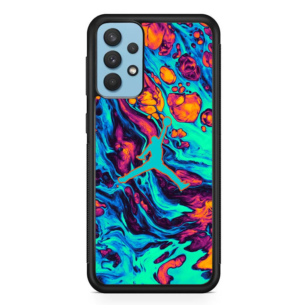 Air Jordan The Winning Stream Samsung Galaxy A32 Case-Rubber Black (2D Case)-Oxvistore