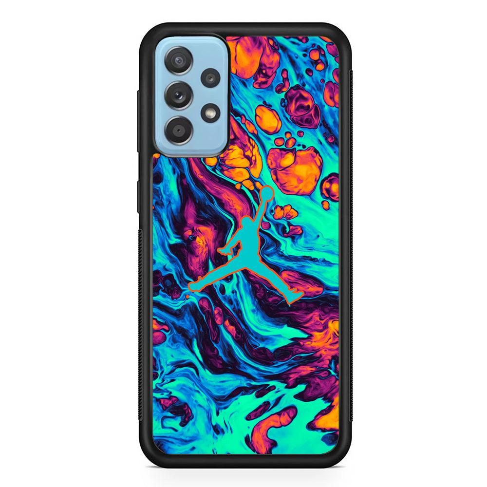 Air Jordan The Winning Stream Samsung Galaxy A52 Case-Rubber Black (2D Case)-Oxvistore