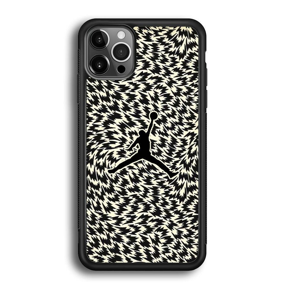 Air Jordan Vortex iPhone 12 Pro Max Case-Rubber Black (2D Case)-Oxvistore