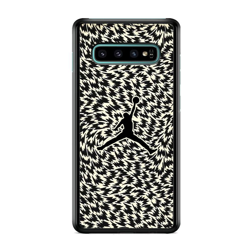 Air Jordan Vortex Samsung Galaxy S10 Plus Case-Rubber Black (2D Case)-Oxvistore