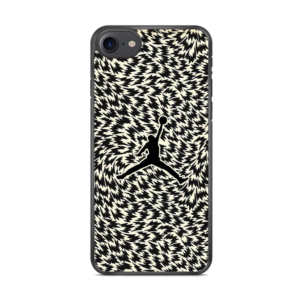 Air Jordan Vortex iPhone 8 Case-Rubber Black (2D Case)-Oxvistore