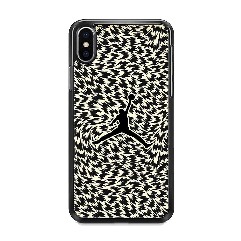Air Jordan Vortex iPhone X Case-Rubber Black (2D Case)-Oxvistore