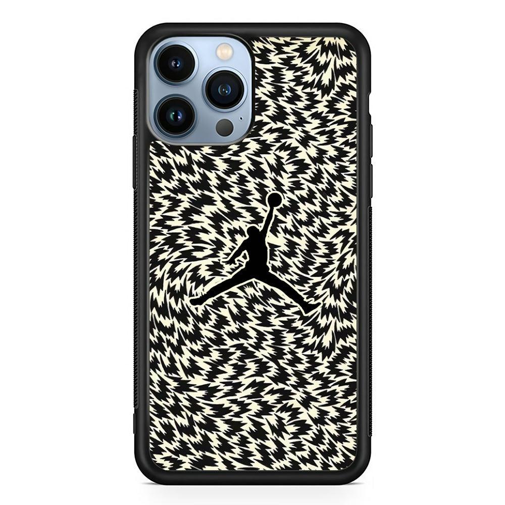 Air Jordan Vortex iPhone 15 Pro Case-Rubber Black (2D Case)-Oxvistore