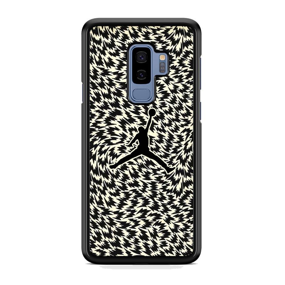 Air Jordan Vortex Samsung Galaxy S9 Plus Case-Rubber Black (2D Case)-Oxvistore
