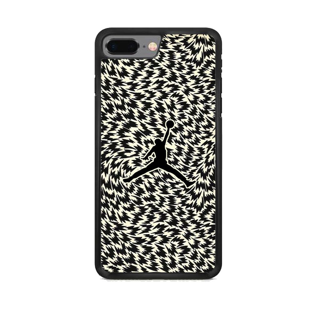 Air Jordan Vortex iPhone 8 Plus Case-Rubber Black (2D Case)-Oxvistore