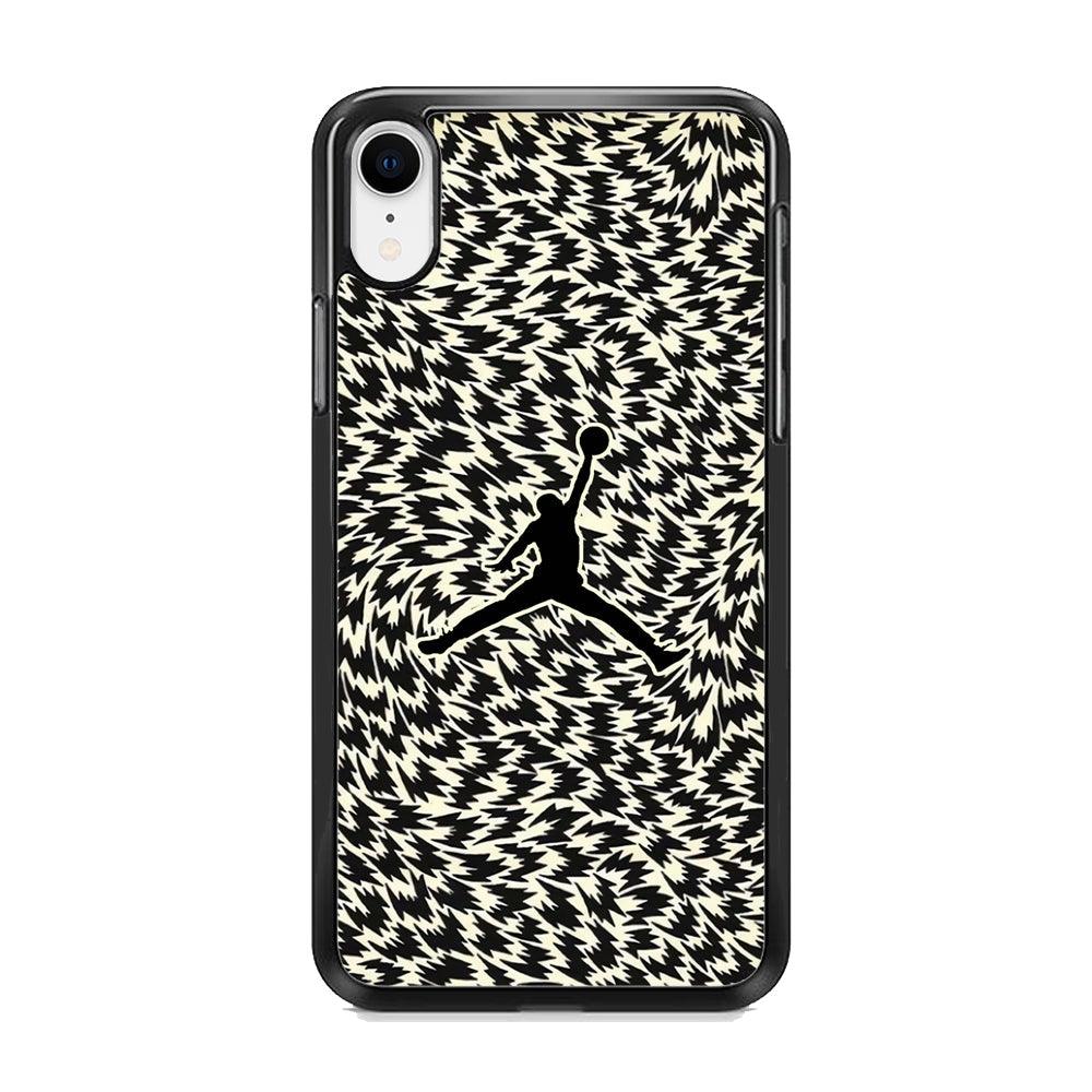 Air Jordan Vortex iPhone XR Case-Rubber Black (2D Case)-Oxvistore