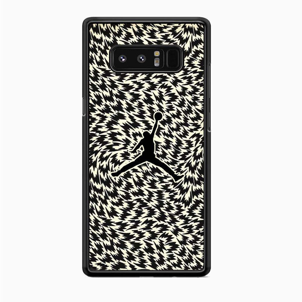 Air Jordan Vortex Samsung Galaxy Note 8 Case-Rubber Black (2D Case)-Oxvistore