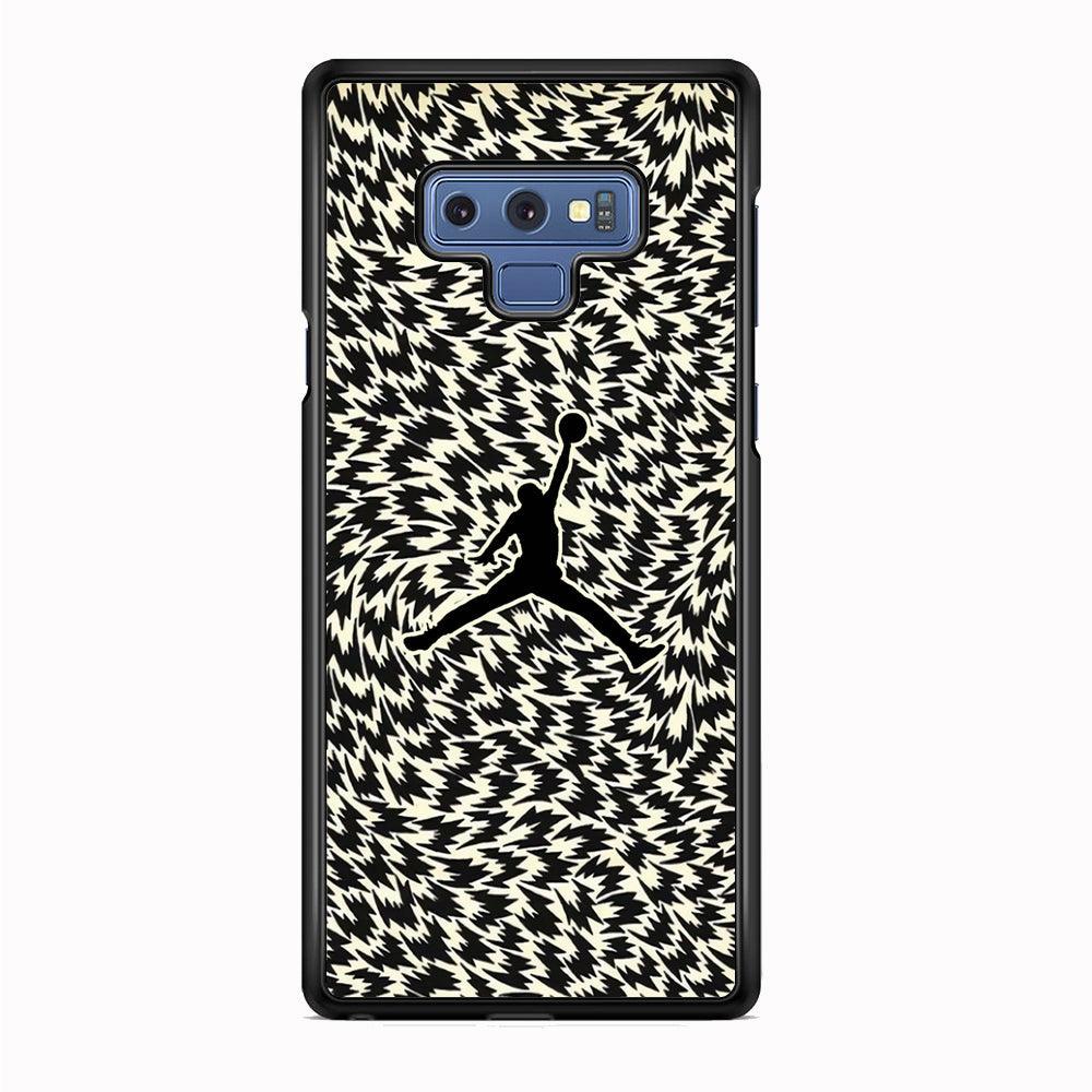 Air Jordan Vortex Samsung Galaxy Note 9 Case-Rubber Black (2D Case)-Oxvistore