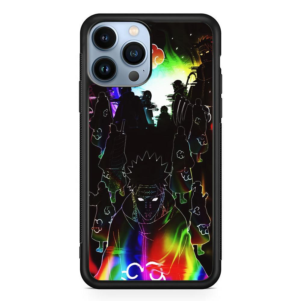 Akatsuki All Members Silhouette 2D Rubber Phone Case-Black-Oxvistore