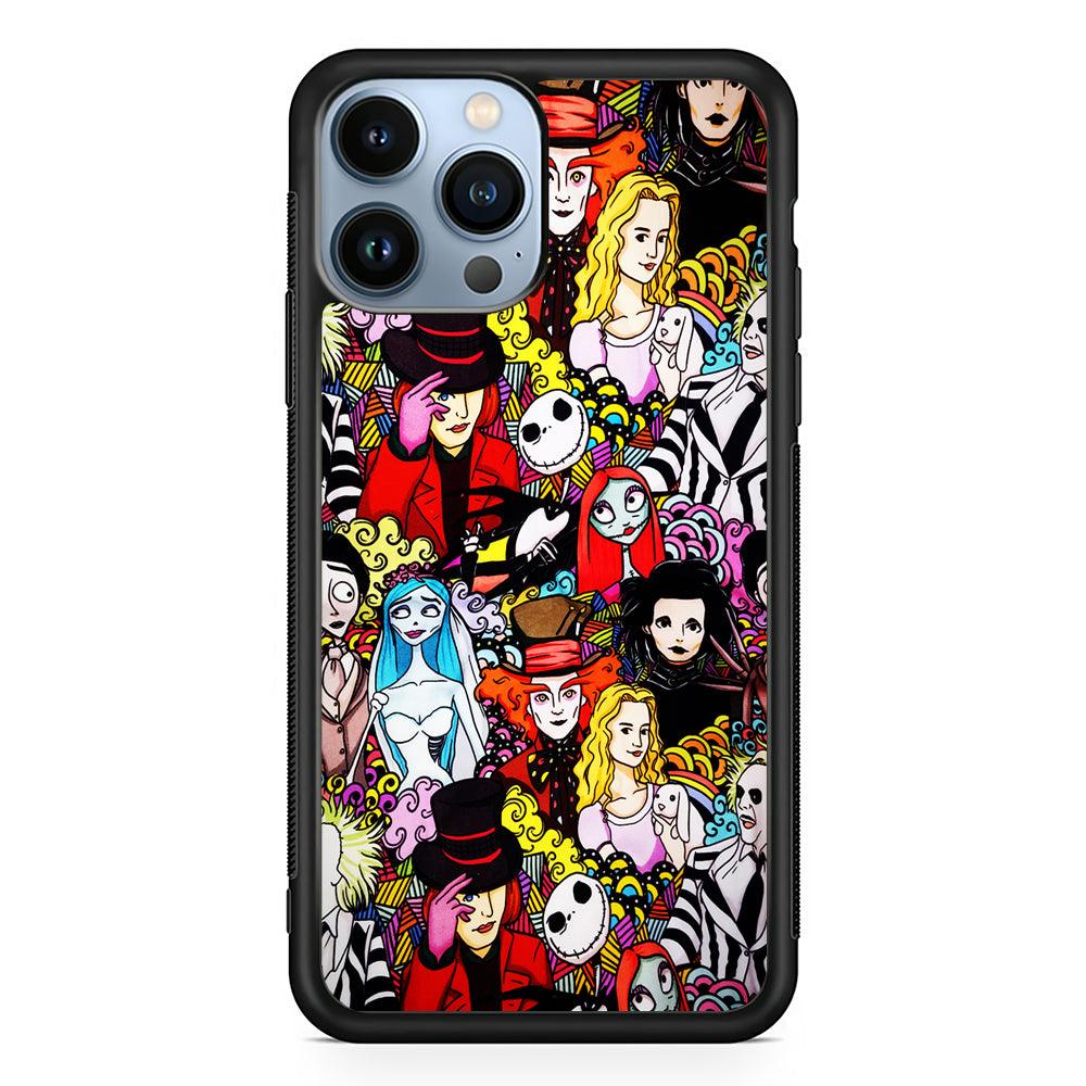 Alice in Wonderland Art 2D Rubber Phone Case-Black-Oxvistore