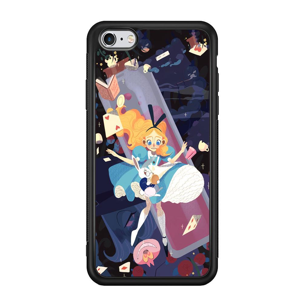 Alice in Wonderland Flying Down iPhone 6 Plus | 6s Plus Case-Rubber Black (2D Case)-Oxvistore