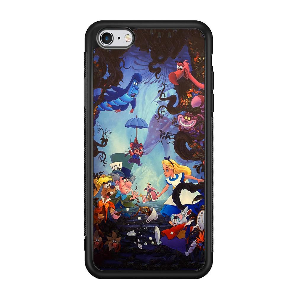 Alice in Wonderland Spilled Tea iPhone 6 Plus | 6s Plus Case-Rubber Black (2D Case)-Oxvistore