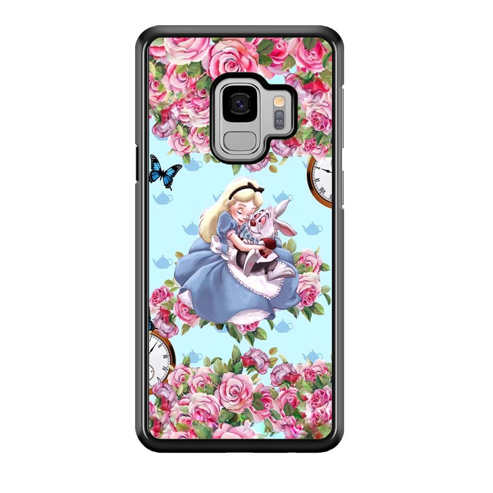Alice in Wonderland a Warm Hug Samsung Galaxy S9 Case-Rubber Black (2D Case)-Oxvistore