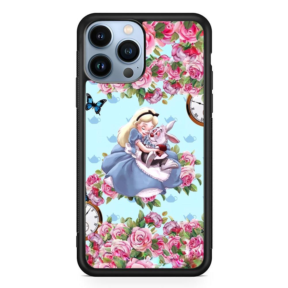 Alice in Wonderland a Warm Hug iPhone 14 Pro Max Case-Rubber Black (2D Case)-Oxvistore