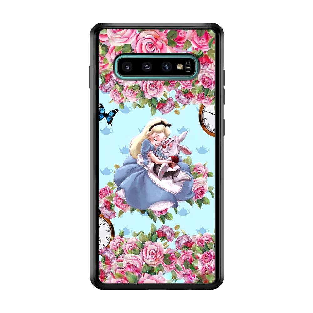 Alice in Wonderland a Warm Hug Samsung Galaxy S10 Plus Case-Rubber Black (2D Case)-Oxvistore