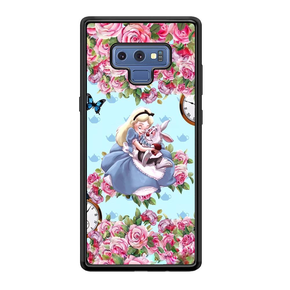 Alice in Wonderland a Warm Hug Samsung Galaxy Note 9 Case-Rubber Black (2D Case)-Oxvistore