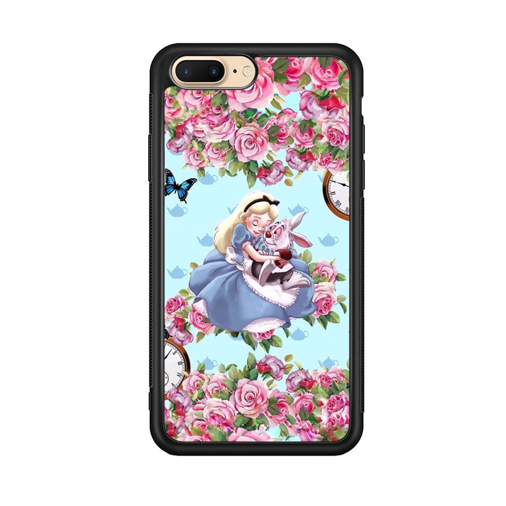 Alice in Wonderland a Warm Hug iPhone 7 Plus Case-Rubber Black (2D Case)-Oxvistore