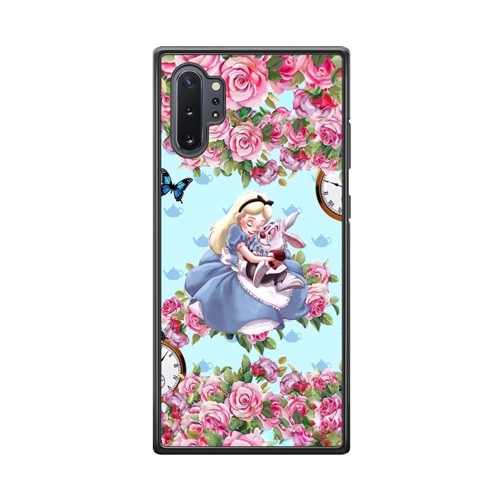 Alice in Wonderland a Warm Hug Samsung Galaxy Note 10 Plus Case-Rubber Black (2D Case)-Oxvistore