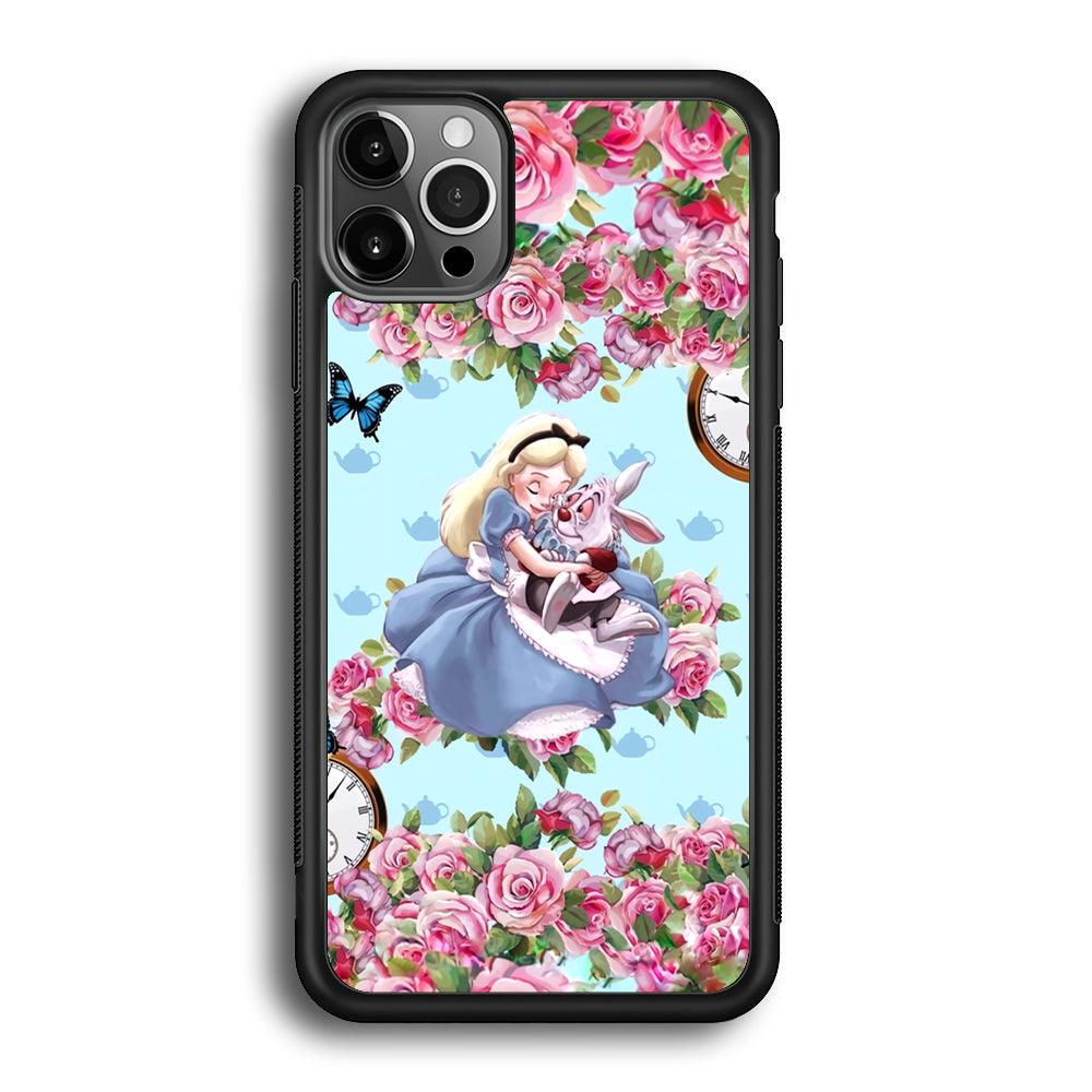 Alice in Wonderland a Warm Hug iPhone 12 Pro Max Case-Rubber Black (2D Case)-Oxvistore