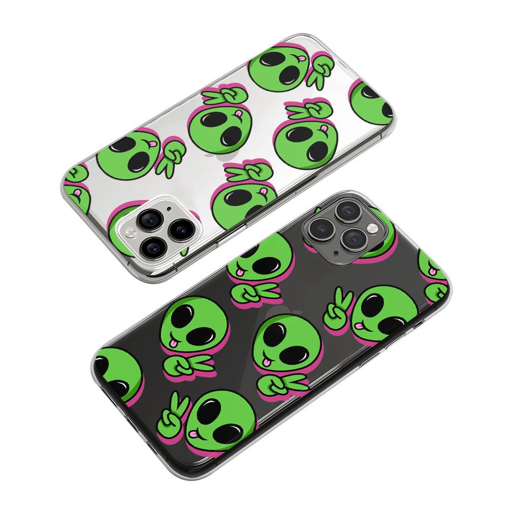 Alien Smile from Another World Clear Soft Case-Oxvistore