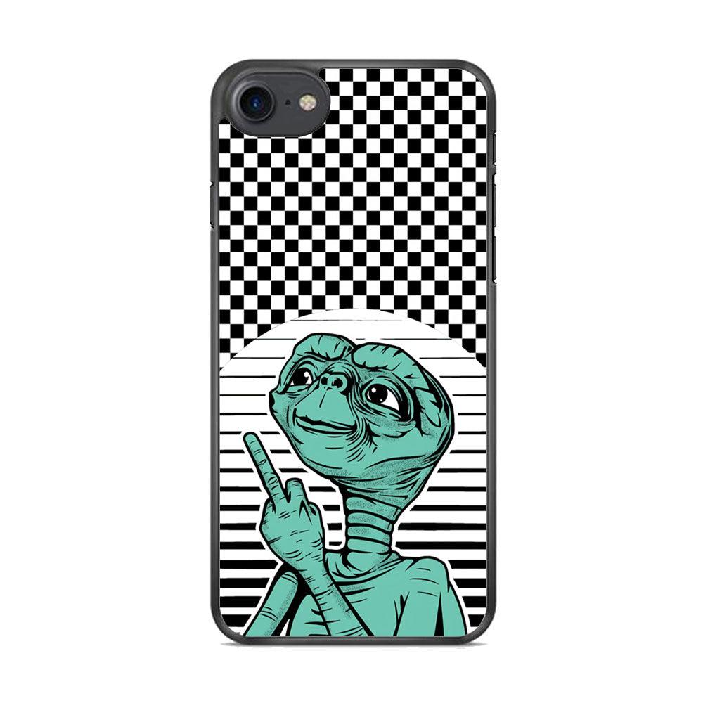 Alien Jobs iPhone 8 Case-Rubber Black (2D Case)-Oxvistore