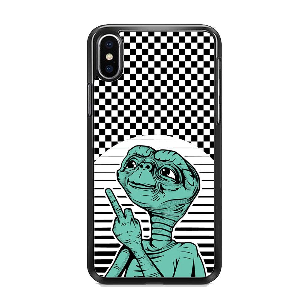 Alien Jobs iPhone X Case-Rubber Black (2D Case)-Oxvistore