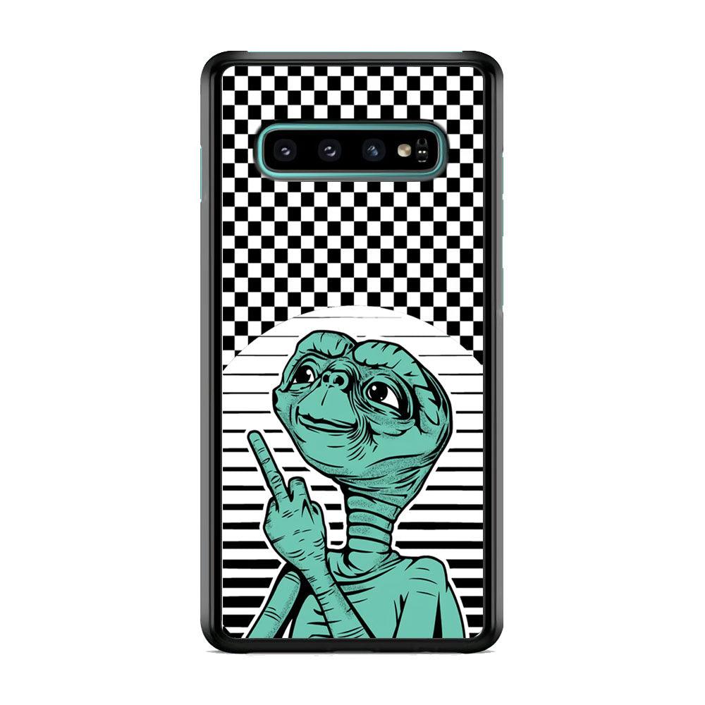Alien Jobs Samsung Galaxy S10 Case-Rubber Black (2D Case)-Oxvistore