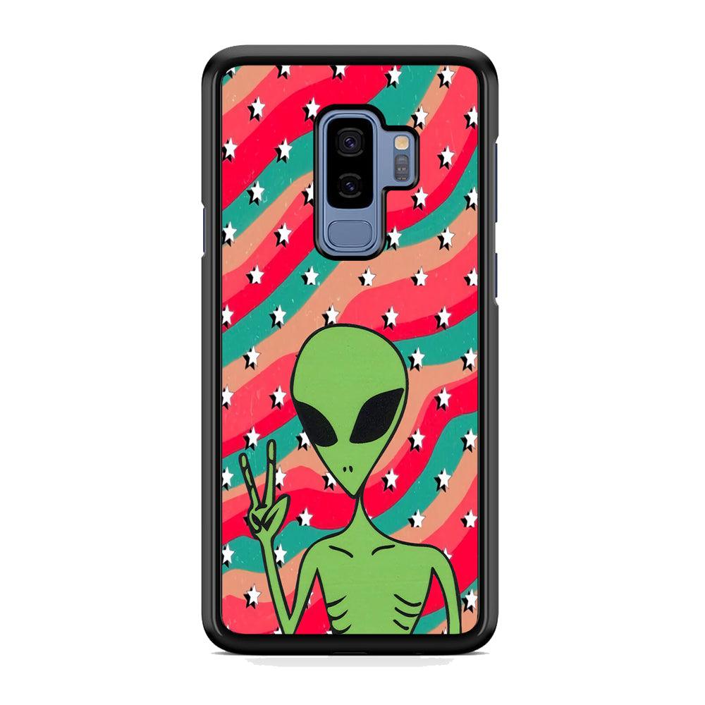 Alien Prove of Peace Samsung Galaxy S9 Plus Case-Rubber Black (2D Case)-Oxvistore