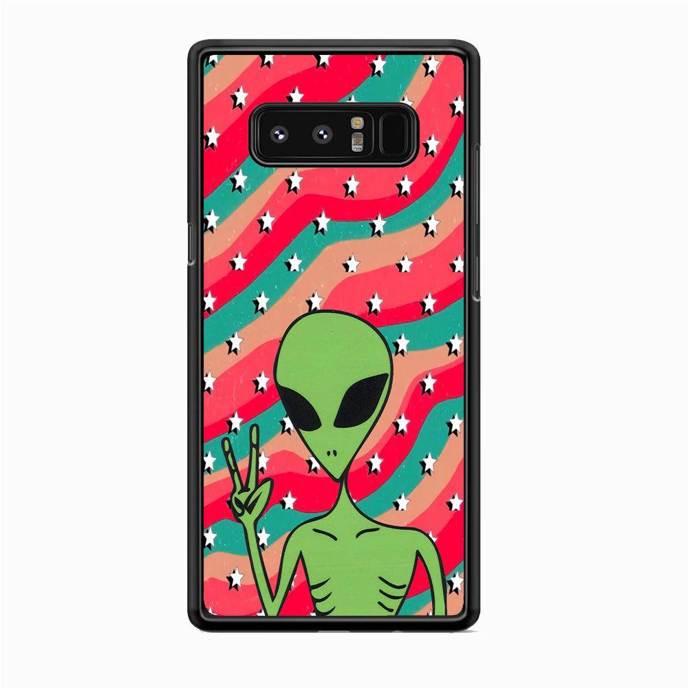 Alien Prove of Peace Samsung Galaxy Note 8 Case-Rubber Black (2D Case)-Oxvistore