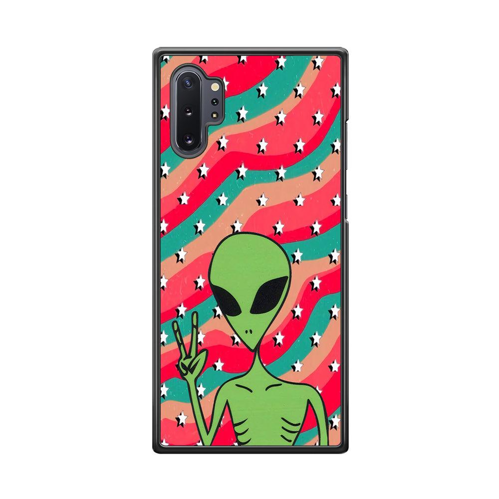Alien Prove of Peace Samsung Galaxy Note 10 Plus Case-Rubber Black (2D Case)-Oxvistore
