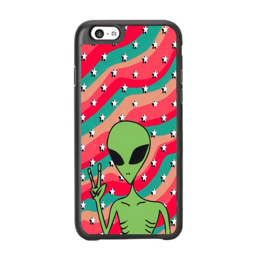 Alien Prove of Peace iPhone 6 Plus | 6s Plus Case-Rubber Black (2D Case)-Oxvistore