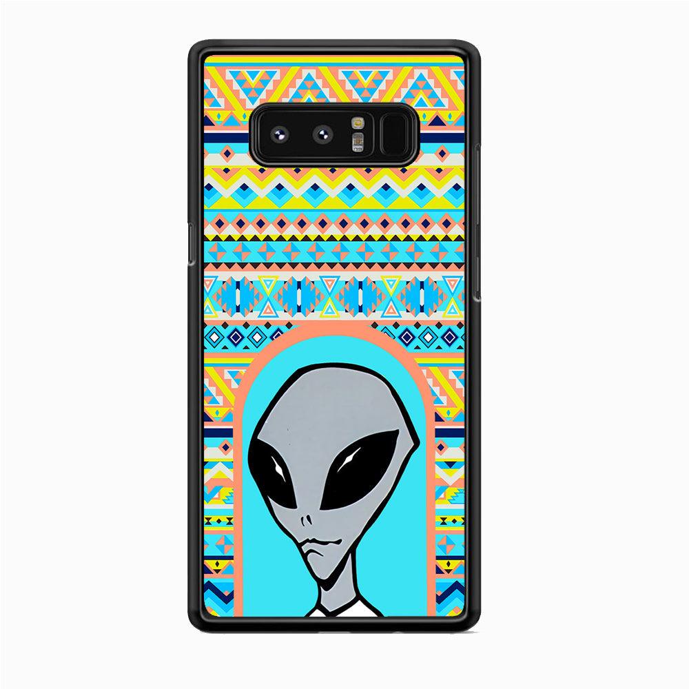 Alien Sign of Dome Samsung Galaxy Note 8 Case-Rubber White (2D Case)-Oxvistore
