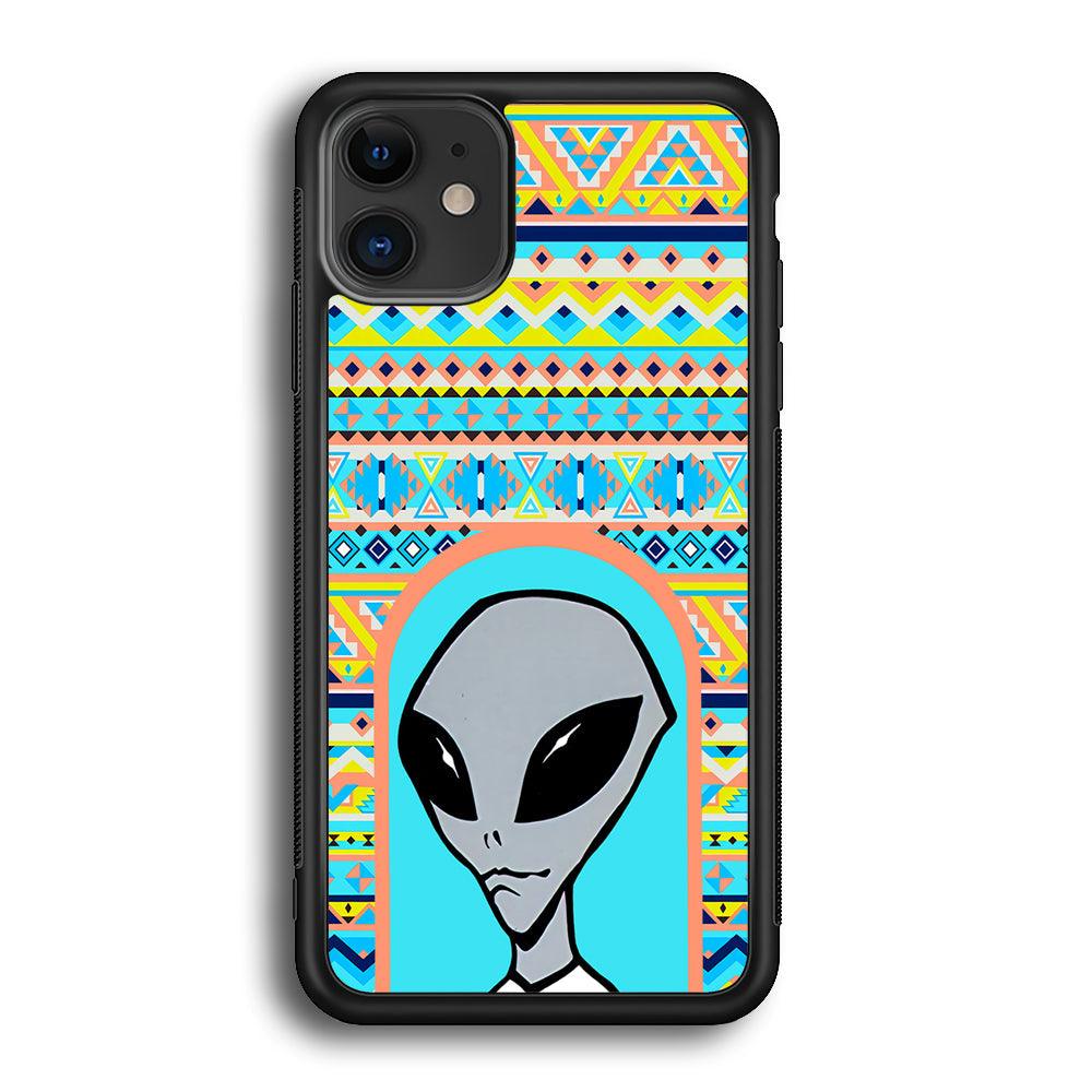 Alien Sign of Dome iPhone 12 Case-Rubber Black (2D Case)-Oxvistore