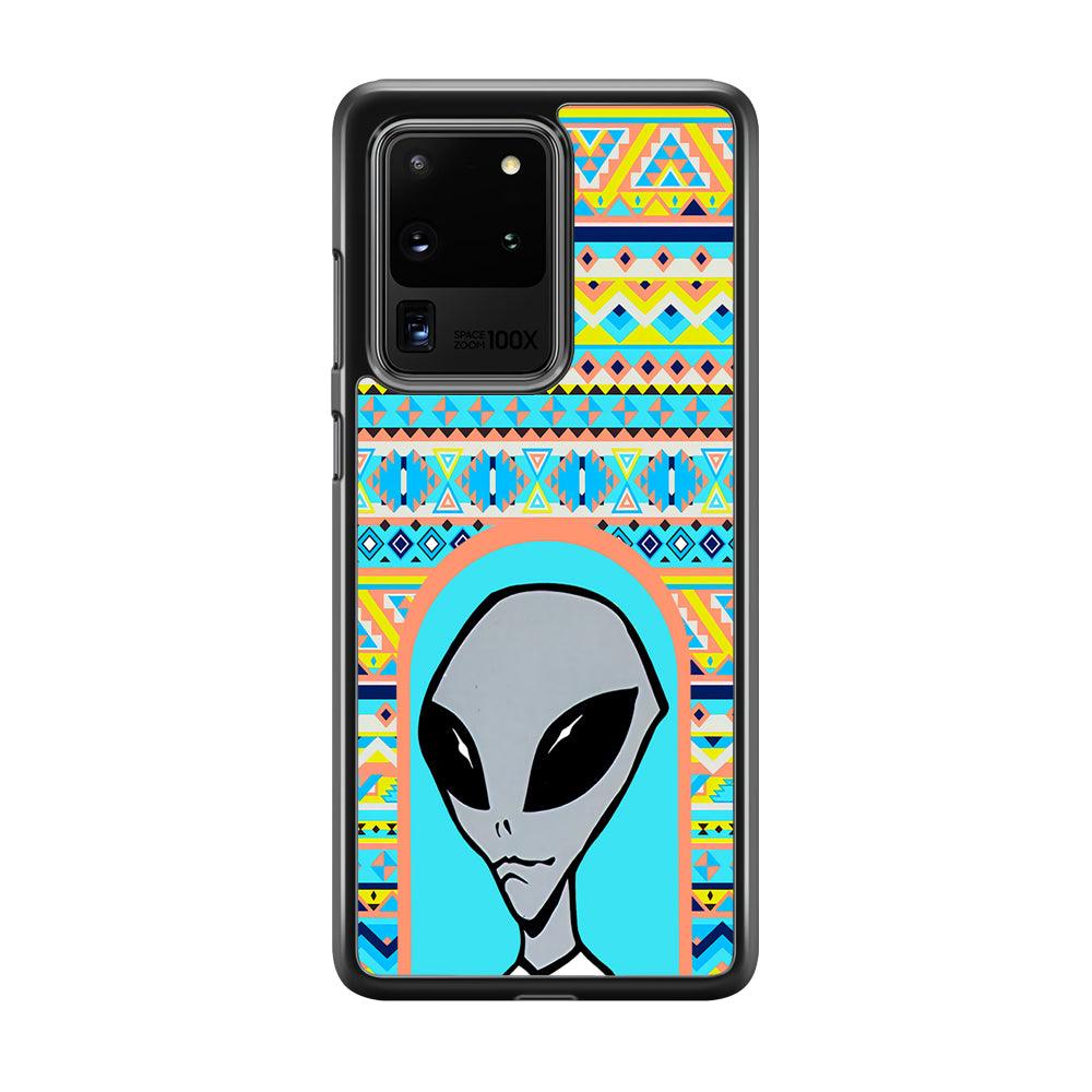Alien Sign of Dome Samsung Galaxy S20 Ultra Case-Rubber Black (2D Case)-Oxvistore