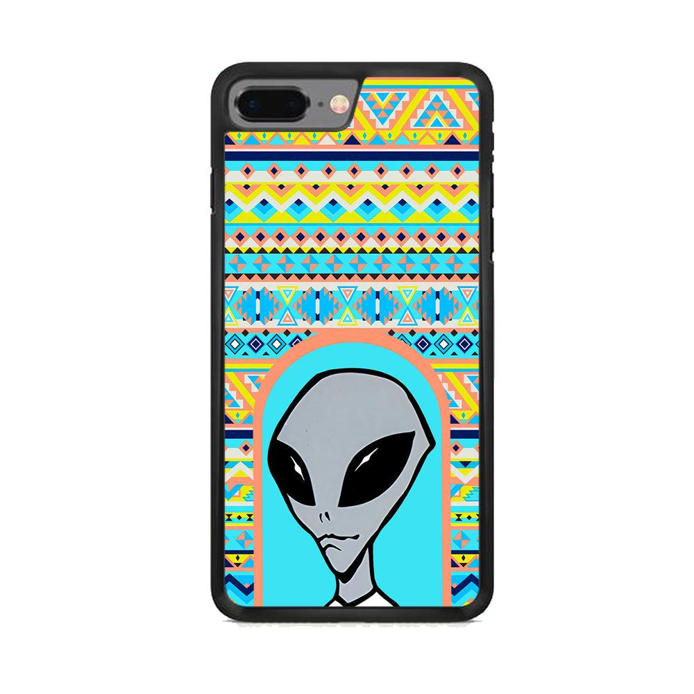 Alien Sign of Dome iPhone 7 Plus Case-Rubber White (2D Case)-Oxvistore